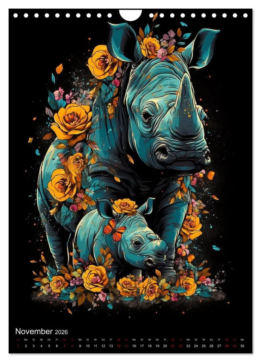 Bild: 9783516316872 | Afrikanische Tierfamilien (Wandkalender 2026 DIN A4 hoch), CALVENDO...