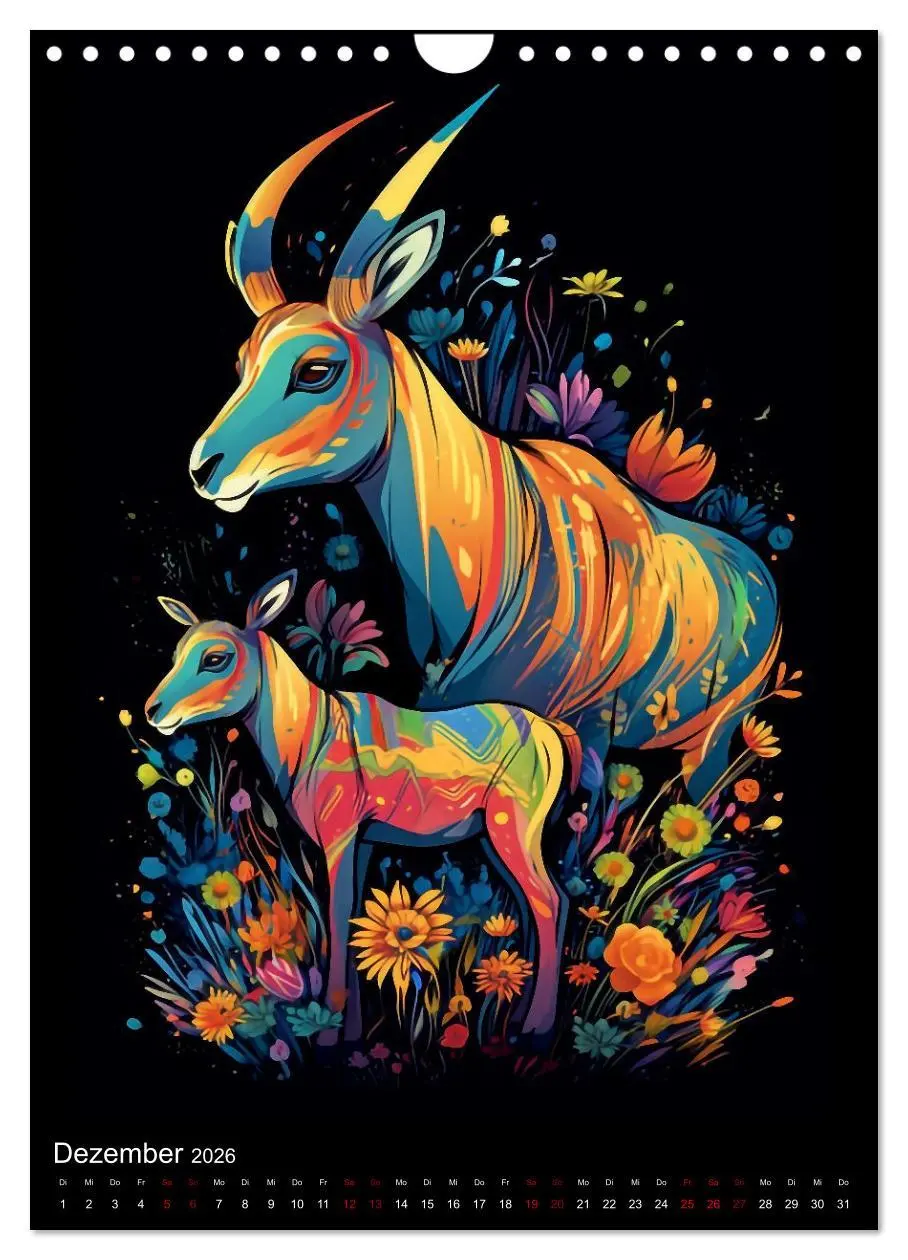 Bild: 9783516316872 | Afrikanische Tierfamilien (Wandkalender 2026 DIN A4 hoch), CALVENDO...