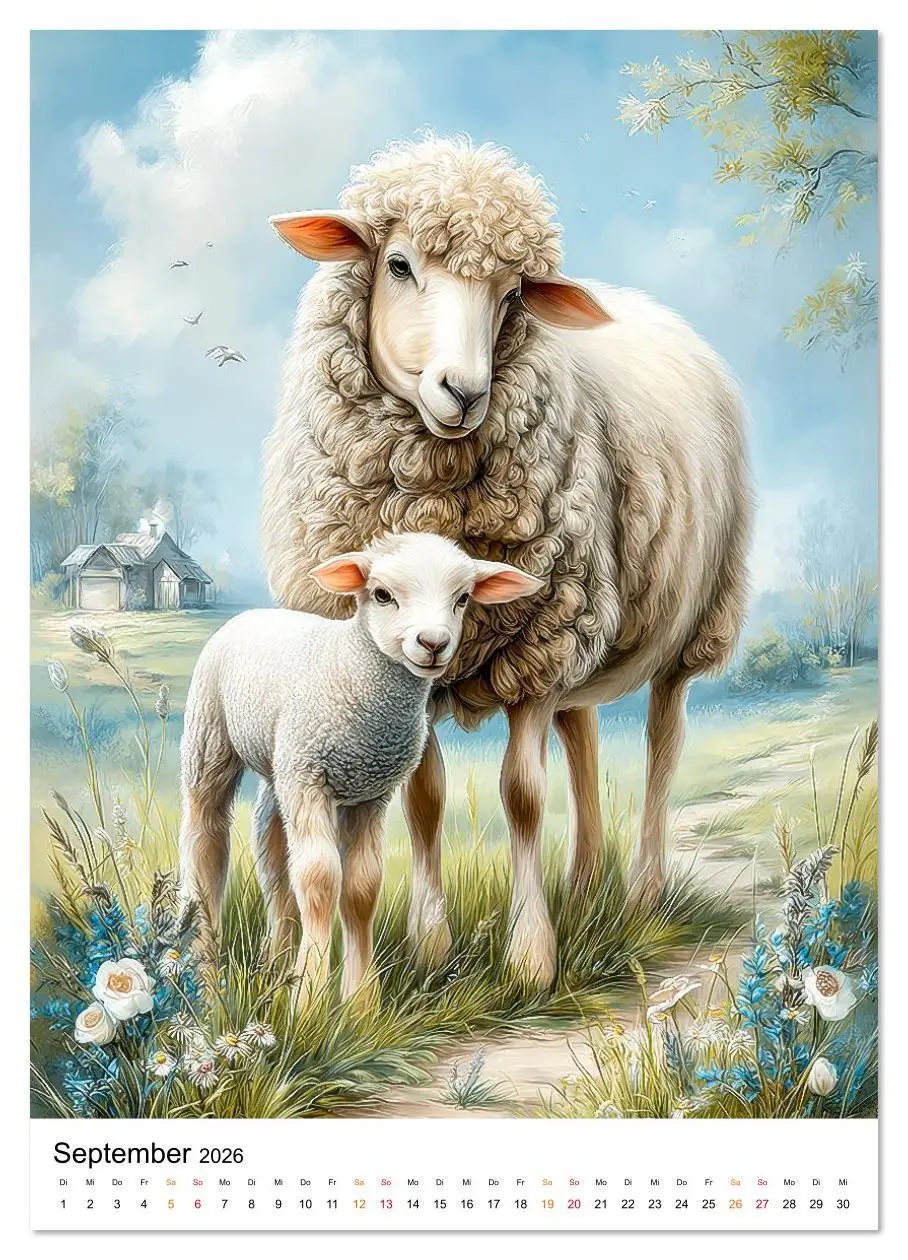 Bild: 9783516626872 | Bauernhof Tiere (Wandkalender 2026 DIN A3 hoch), CALVENDO...