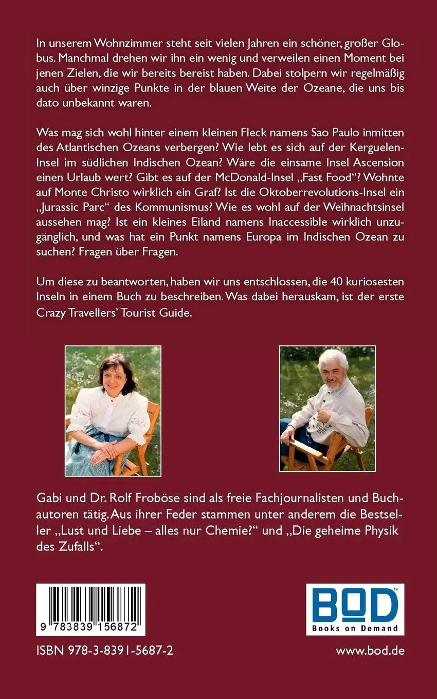 Rückseite: 9783839156872 | Die 40 kuriosesten Inseln | Der erste Crazy Travellers' Tourist Guide