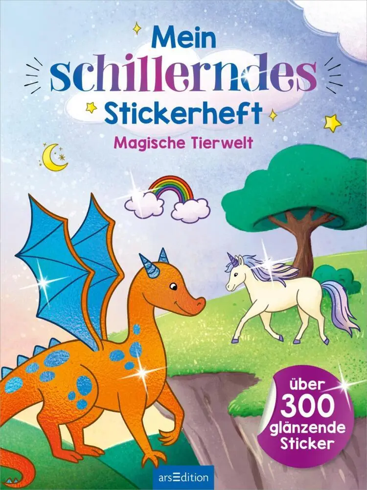 Bild: 9783845856872 | Mein schillerndes Stickerheft - Magische Tierwelt | Marie Zippel