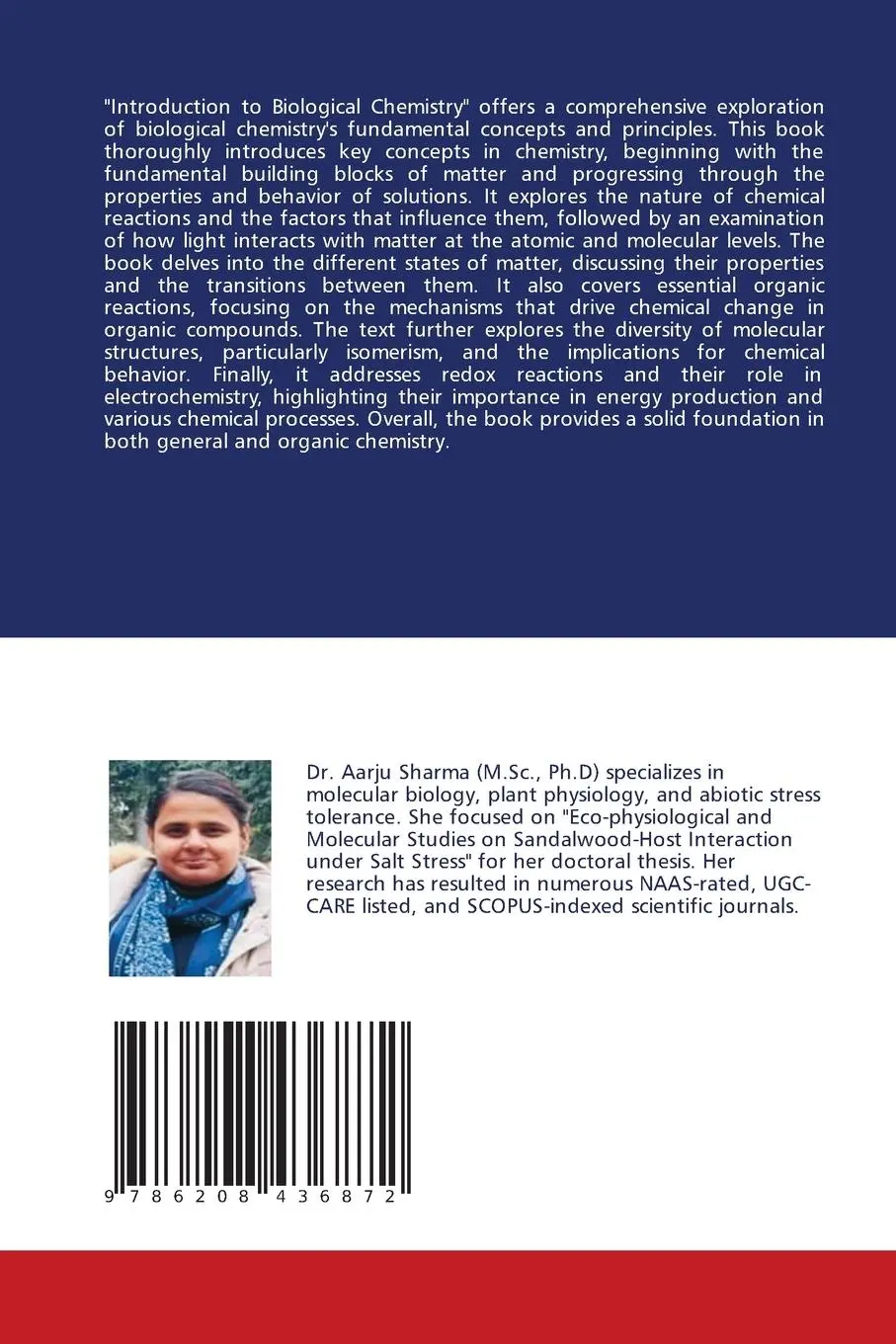 Rückseite: 9786208436872 | Introduction to Biological Chemistry | Aarju Sharma (u. a.) | Buch