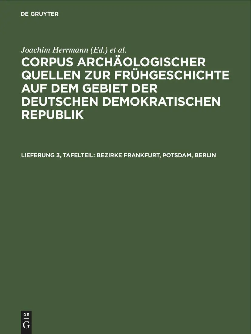 Cover: 9783112526972 | Bezirke Frankfurt, Potsdam, Berlin | Erika Faust (u. a.) | Buch | 1980