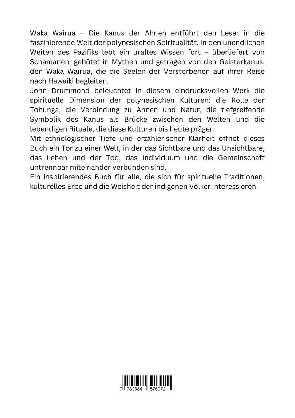 Rückseite: 9783384576972 | Waka Wairua - Die Kanus der Ahnen | John Drummond | Taschenbuch | 2025
