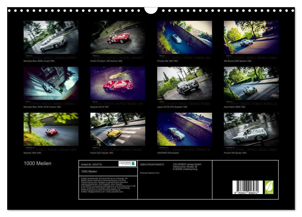 Bild: 9783457906972 | 1000 Meilen (Wandkalender 2026 DIN A3 quer), CALVENDO Monatskalender