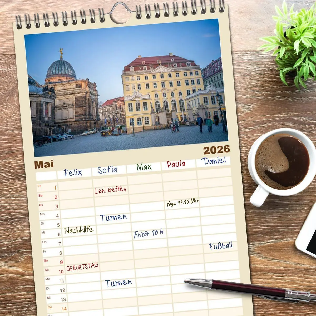 Bild: 9783516616972 | Familienplaner 2026 - Dresden - Sachsens Perle an der Elbe mit 5...