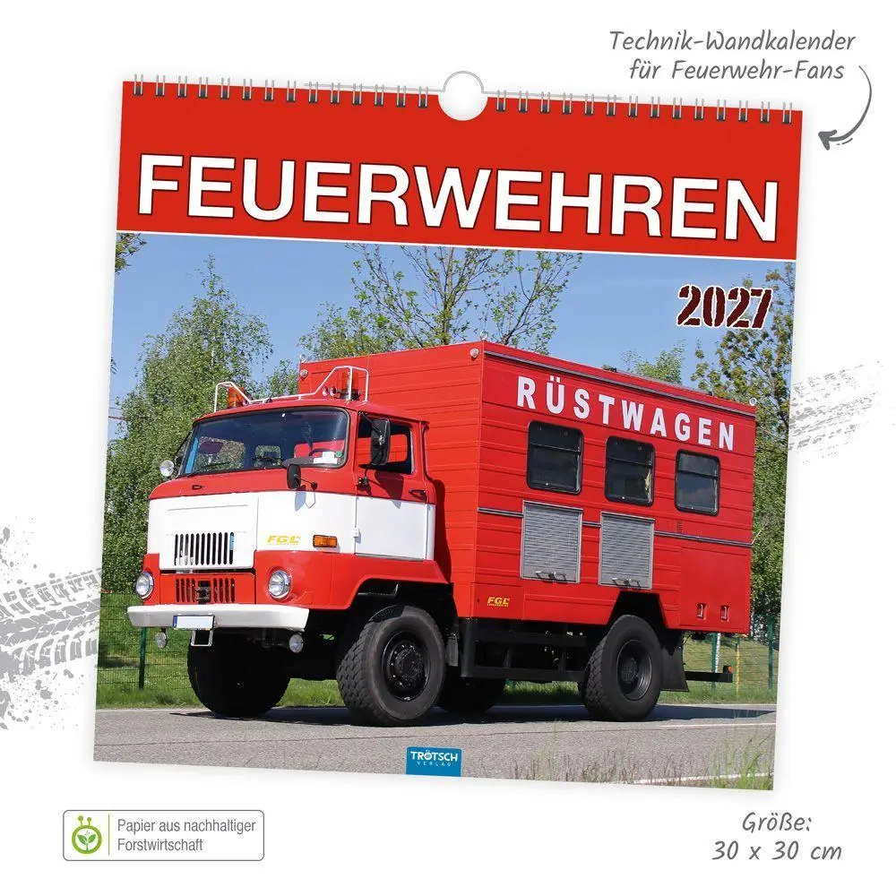 Bild: 9783988026972 | TRÖTSCH - Technikkalender Feuerwehren 2027 | KG | Kalender | 24 S.