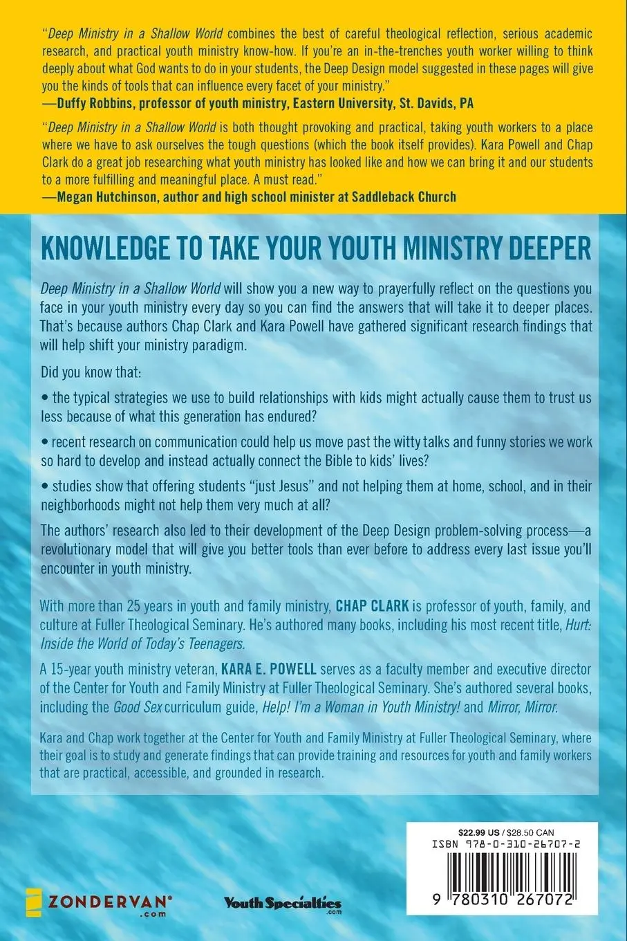 Rückseite: 9780310267072 | Deep Ministry in a Shallow World | Chap Clark (u. a.) | Taschenbuch