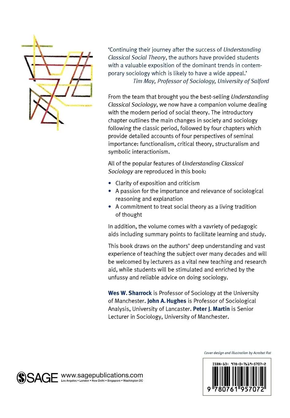 Rückseite: 9780761957072 | Understanding Modern Sociology | Wes Sharrock (u. a.) | Taschenbuch