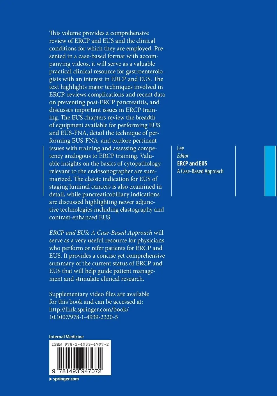 Rückseite: 9781493947072 | ERCP and EUS | A Case-Based Approach | Linda S. Lee | Taschenbuch