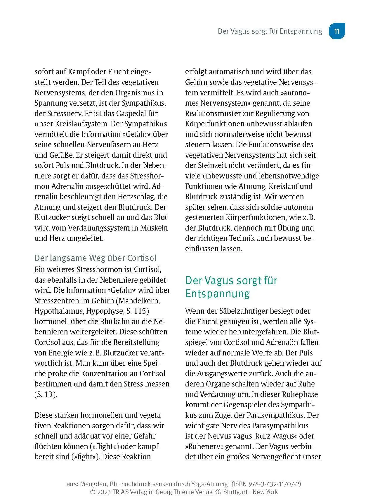Bild: 9783432117072 | Bluthochdruck senken durch Yoga-Atmung | Thomas Mengden | Taschenbuch
