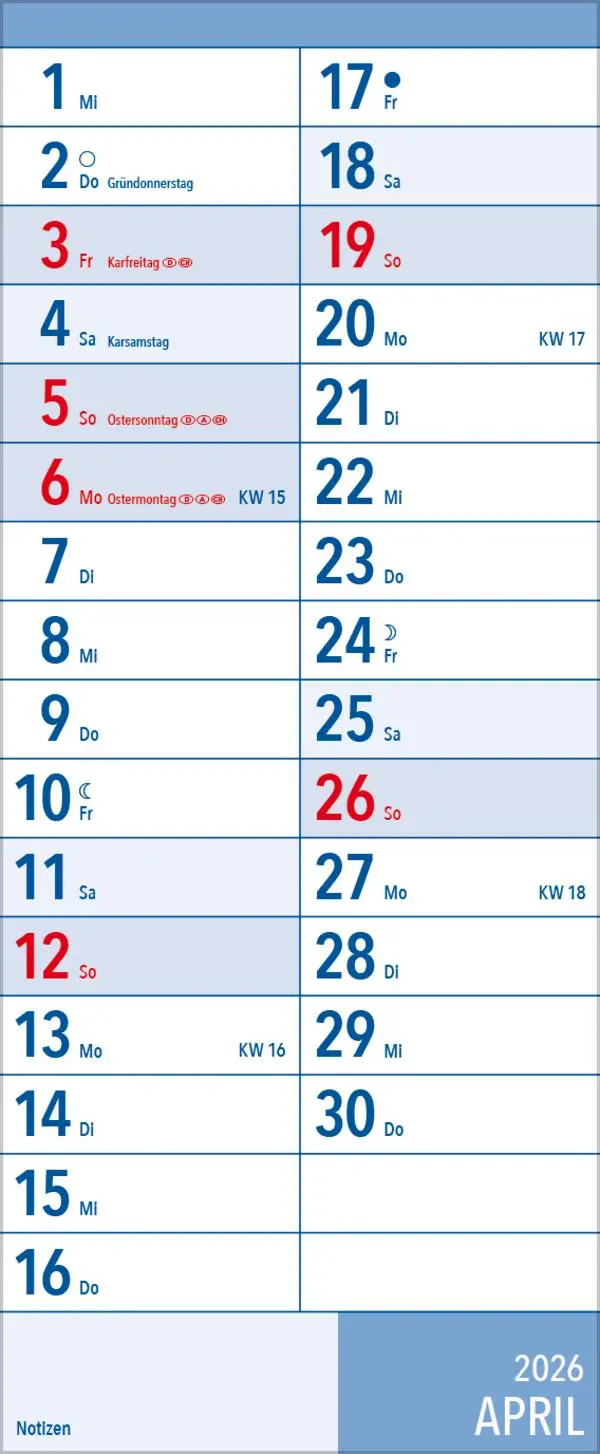 Bild: 9783731887072 | XL Planer Großdruck 2026 | Verlag Korsch | Kalender | 12 S. | Deutsch