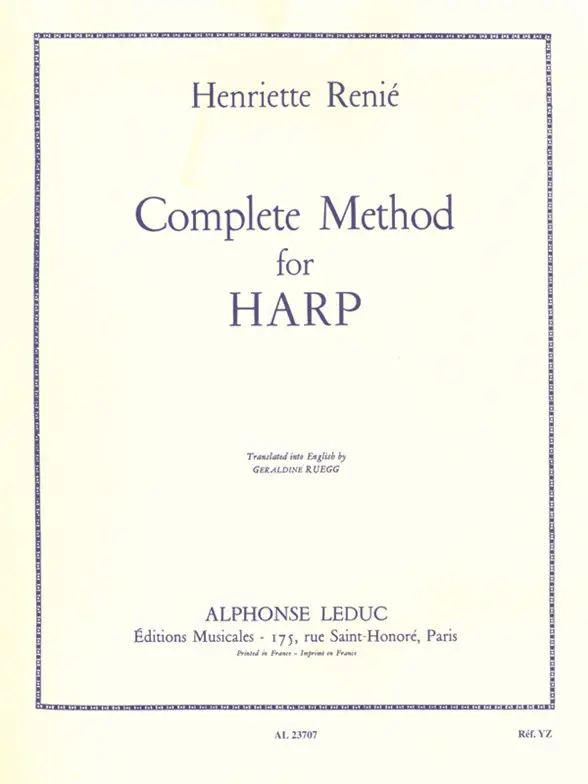 Cover: 9790046237072 | Complete Method for Harp Vol. 1 | Henriette Renié | Partitur