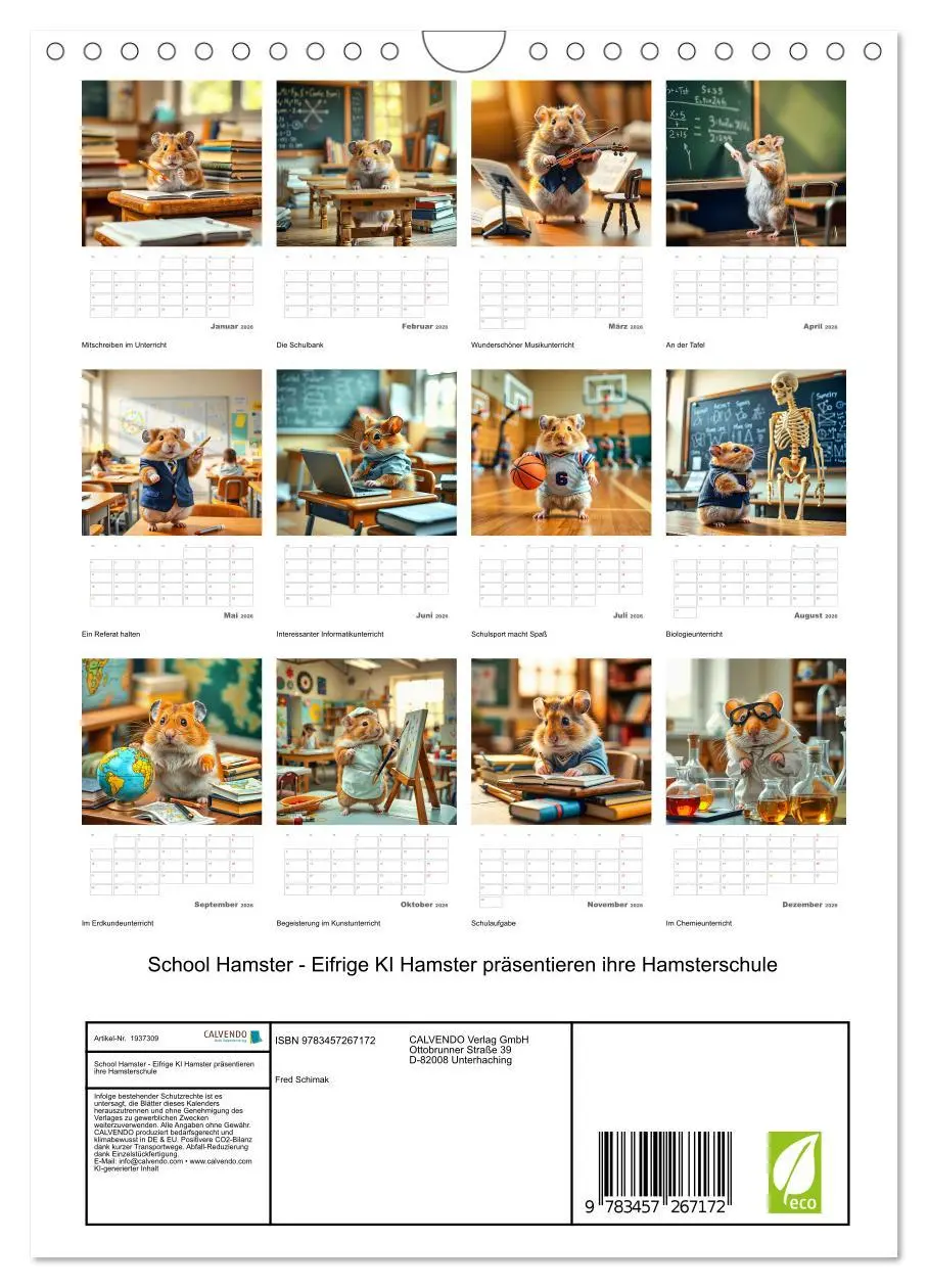 Bild: 9783457267172 | School Hamster - Eifrige KI Hamster präsentieren ihre Hamsterschule...