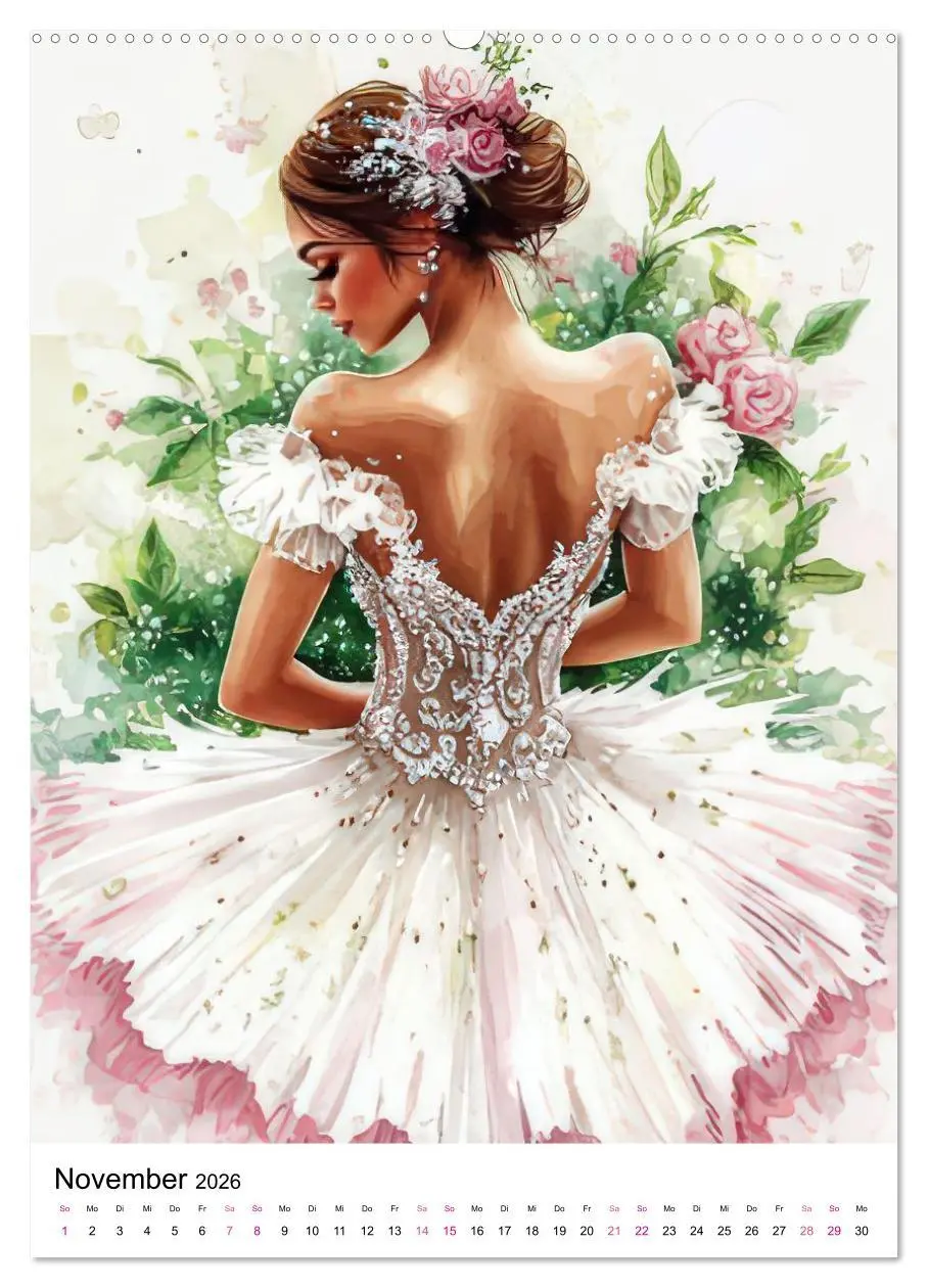 Bild: 9783516597172 | Ballerinas in Aquarell (Wandkalender 2026 DIN A2 hoch), CALVENDO...