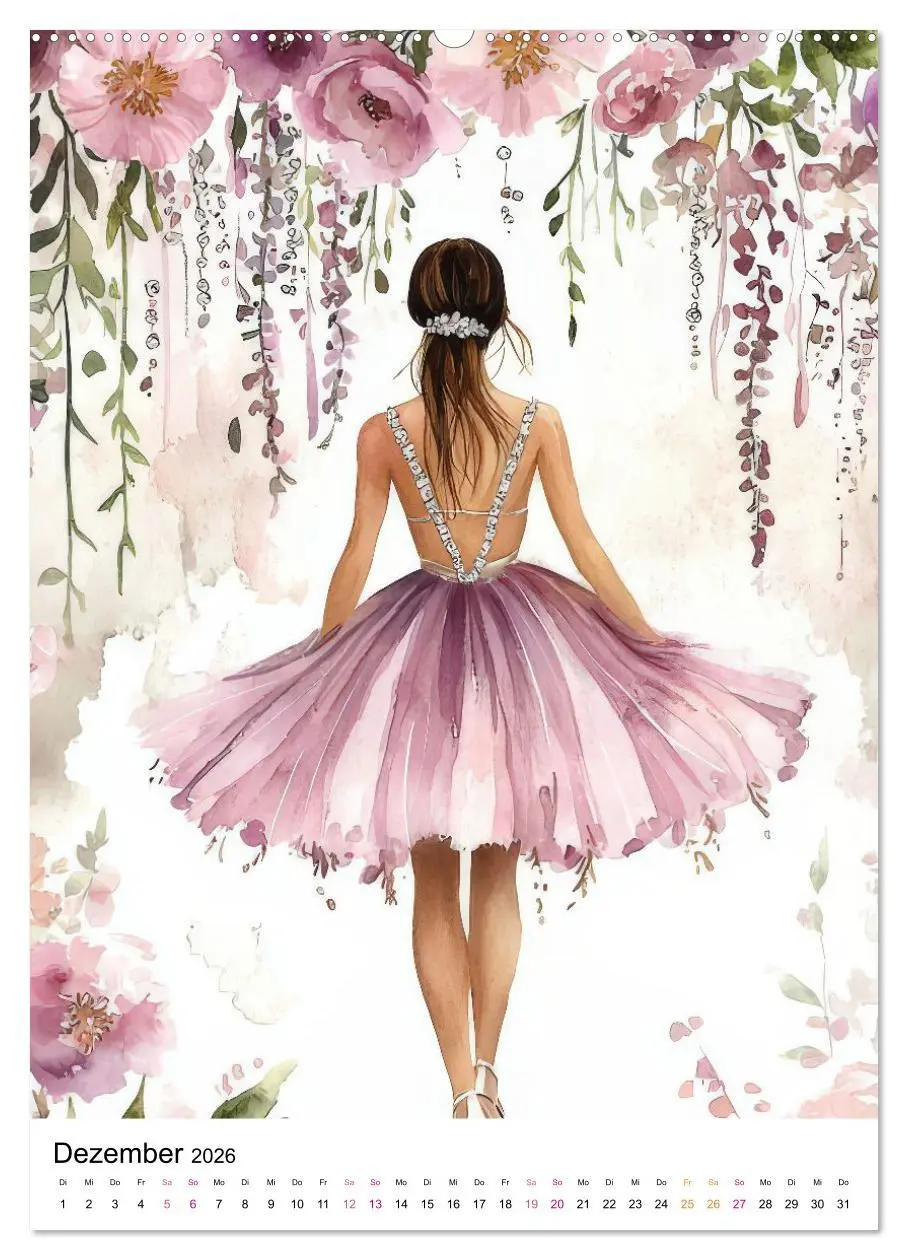 Bild: 9783516597172 | Ballerinas in Aquarell (Wandkalender 2026 DIN A2 hoch), CALVENDO...