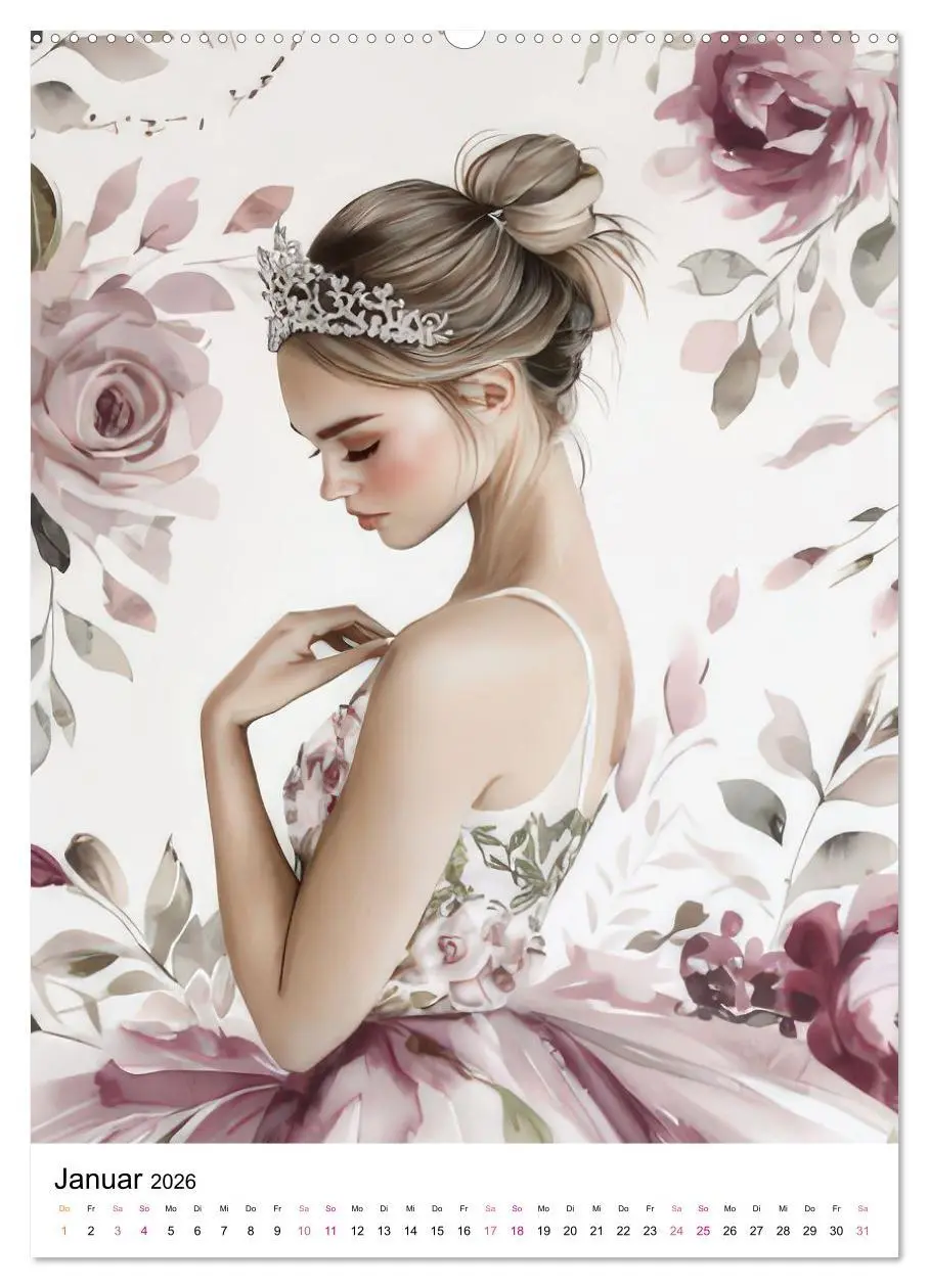 Bild: 9783516597172 | Ballerinas in Aquarell (Wandkalender 2026 DIN A2 hoch), CALVENDO...