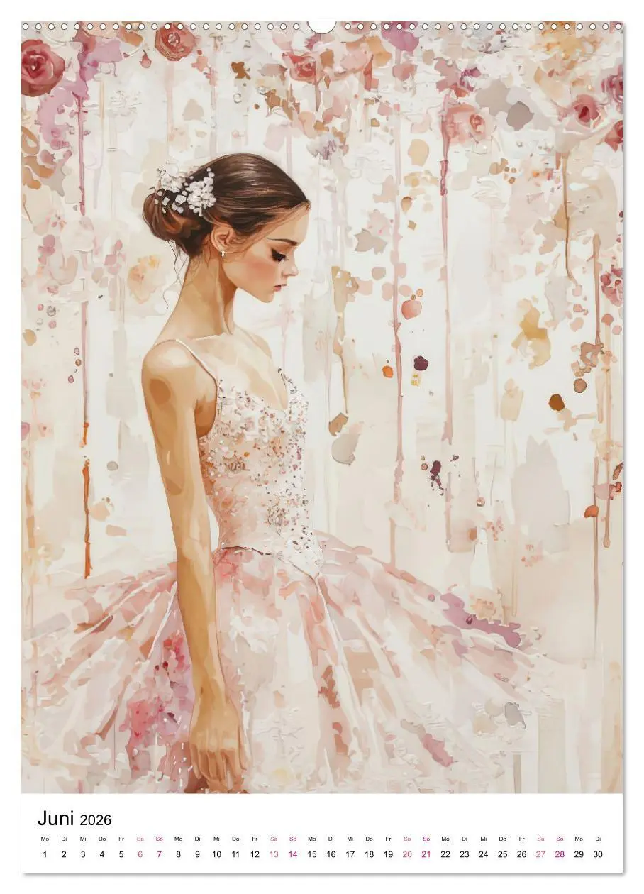 Bild: 9783516597172 | Ballerinas in Aquarell (Wandkalender 2026 DIN A2 hoch), CALVENDO...