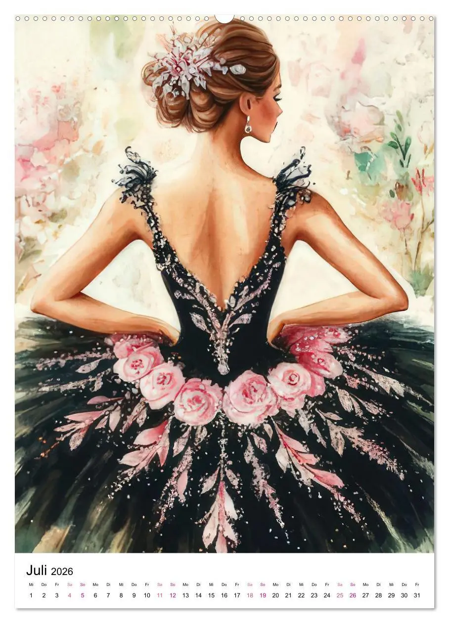 Bild: 9783516597172 | Ballerinas in Aquarell (Wandkalender 2026 DIN A2 hoch), CALVENDO...