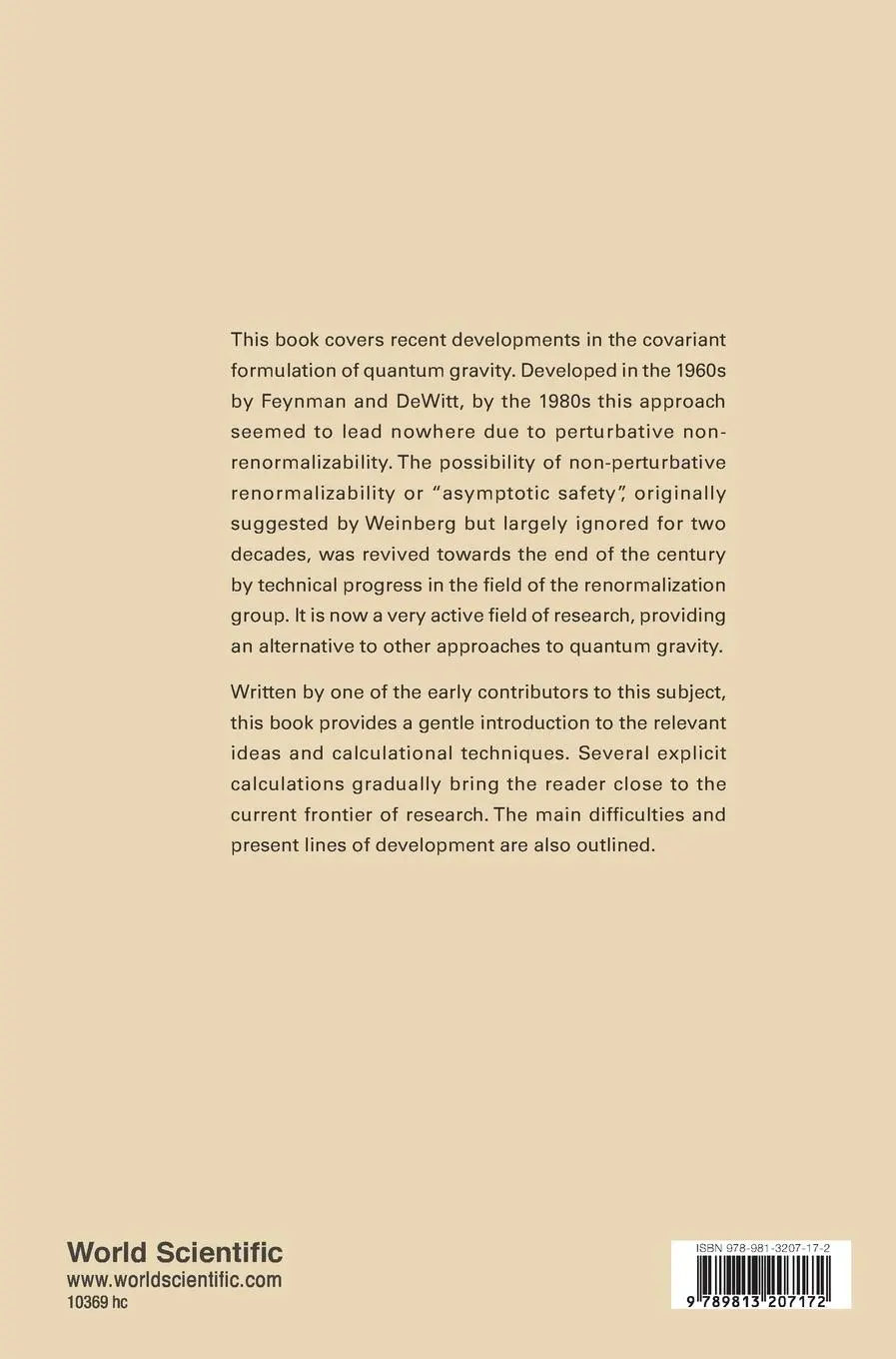 Rückseite: 9789813207172 | INTRO TO COVARIANT QUANTUM GRAVITY &amp; ASYMPTOTIC SAFETY | Percacci
