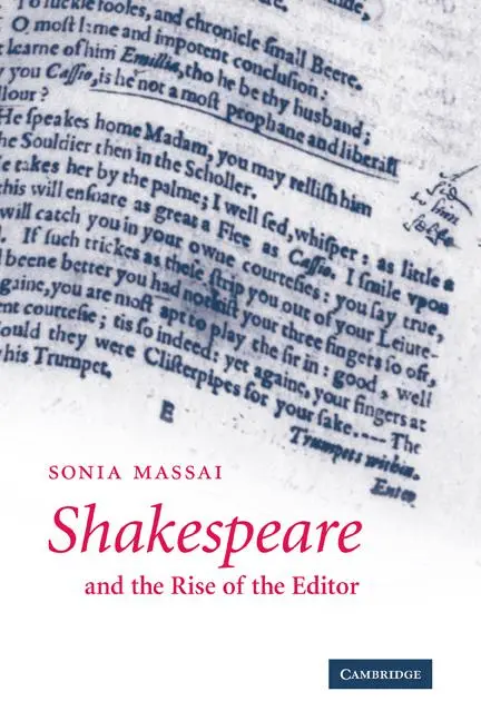 Cover: 9780521287272 | Shakespeare and the Rise of the Editor | Sonia Massai | Taschenbuch