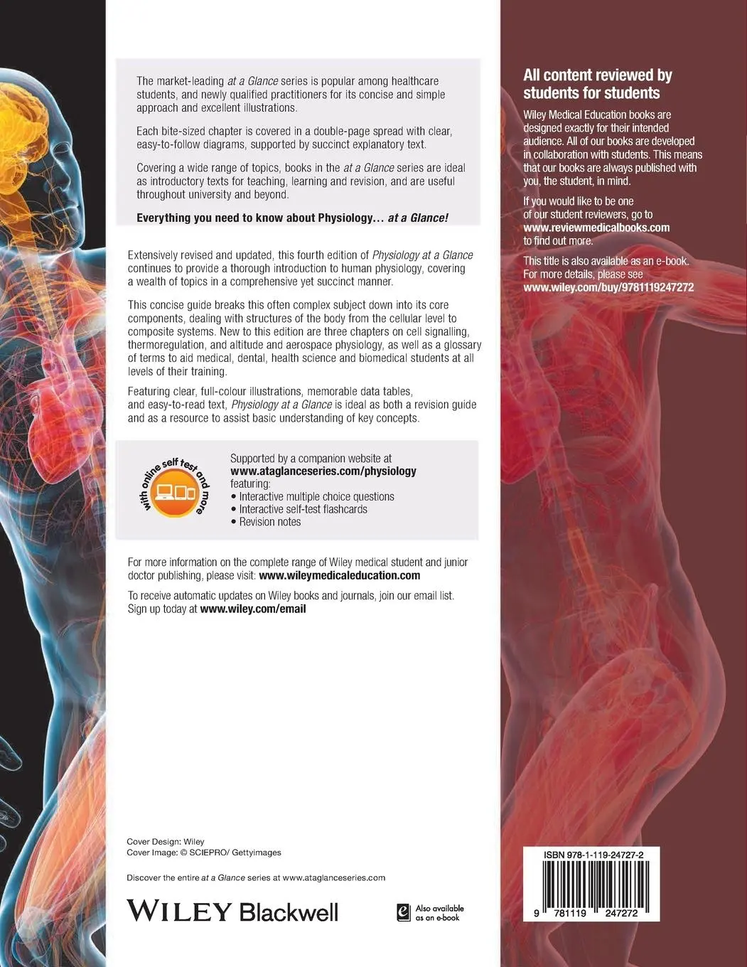Rückseite: 9781119247272 | Physiology at a Glance | Jeremy P. T. Ward (u. a.) | Taschenbuch