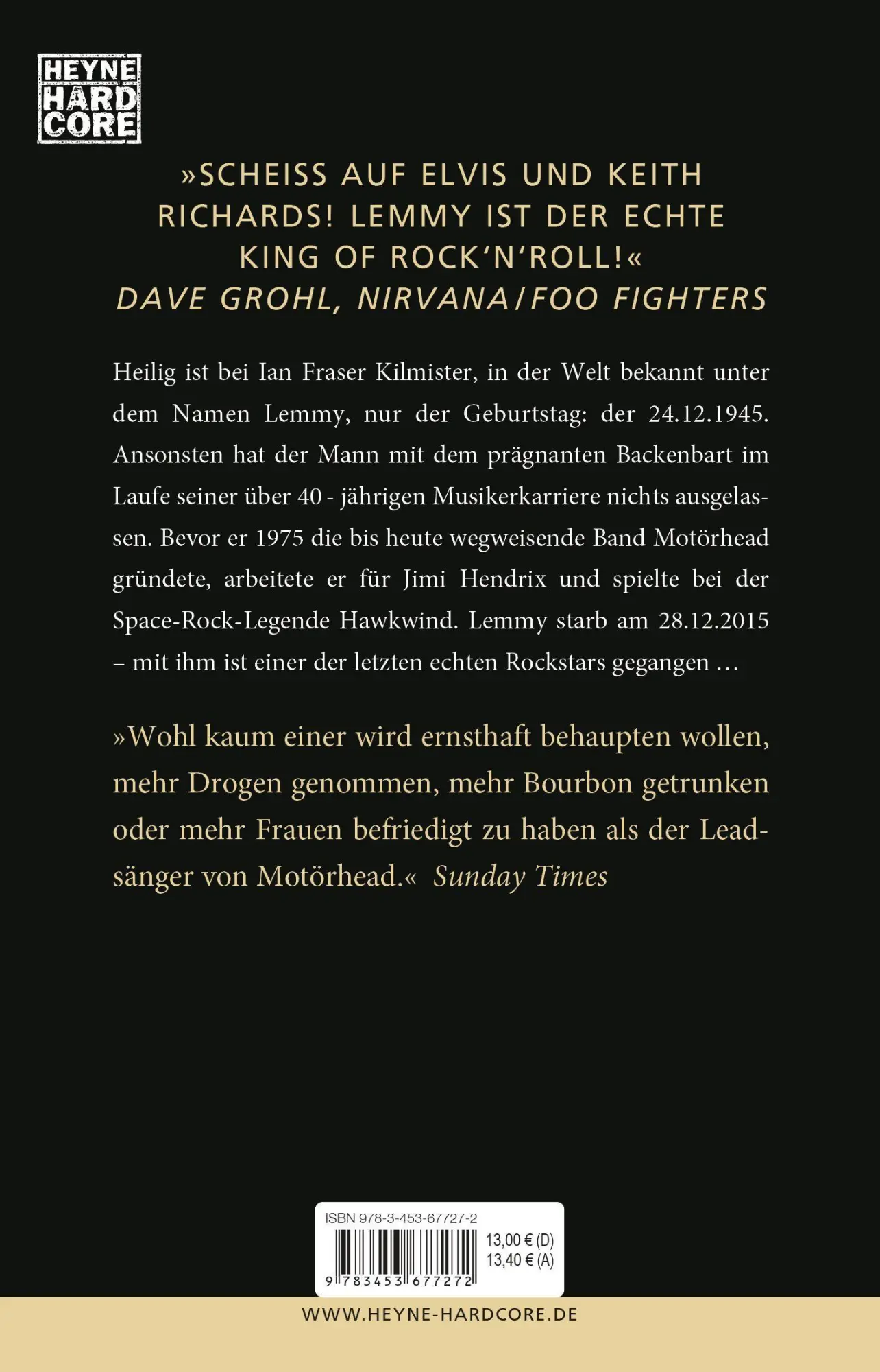 Bild: 9783453677272 | Lemmy - White Line Fever | Lemmy Kilmister | Taschenbuch | 368 S.