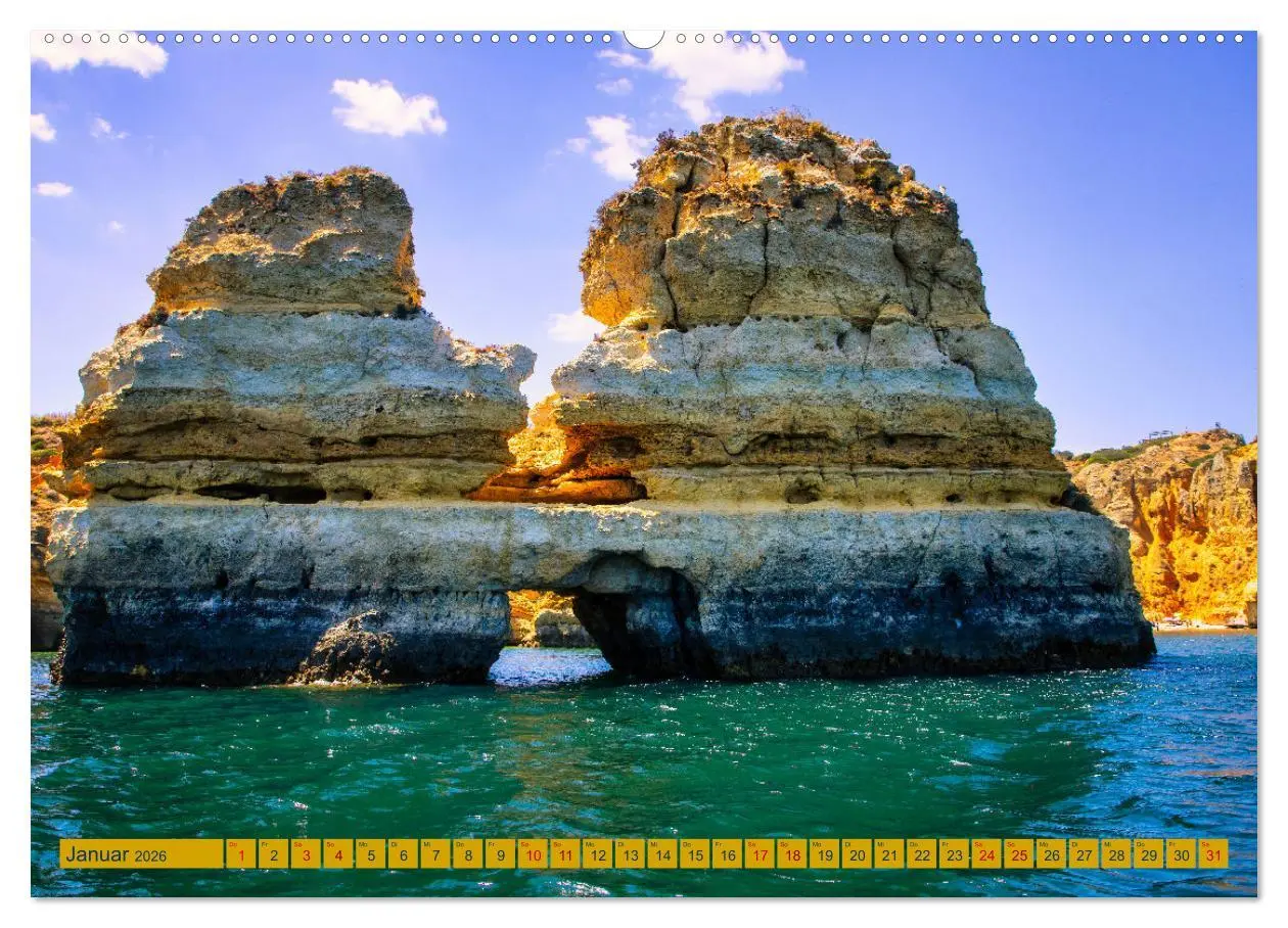 Bild: 9783457497272 | Algarve pur (Wandkalender 2026 DIN A2 quer), CALVENDO Monatskalender