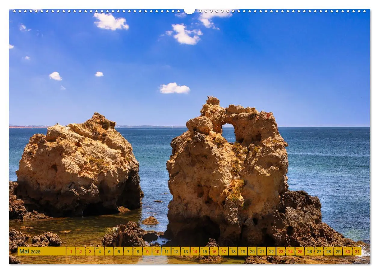 Bild: 9783457497272 | Algarve pur (Wandkalender 2026 DIN A2 quer), CALVENDO Monatskalender