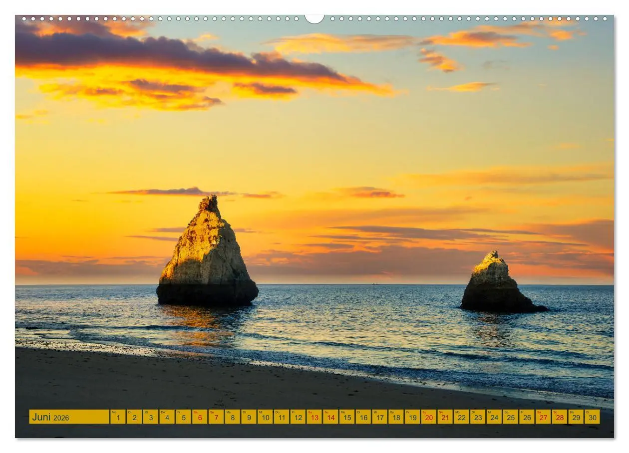 Bild: 9783457497272 | Algarve pur (Wandkalender 2026 DIN A2 quer), CALVENDO Monatskalender