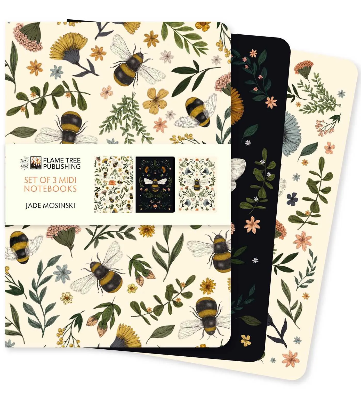 Cover: 9781835627372 | Jade Mosinski Set of 3 MIDI Notebooks | Flame Tree Publishing | Buch
