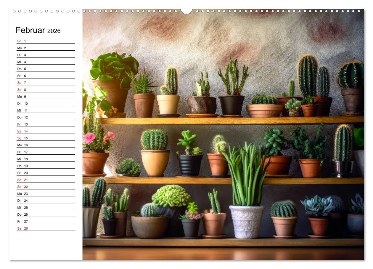 Bild: 9783457487372 | Kaktuszauberland (Wandkalender 2026 DIN A2 quer), CALVENDO...