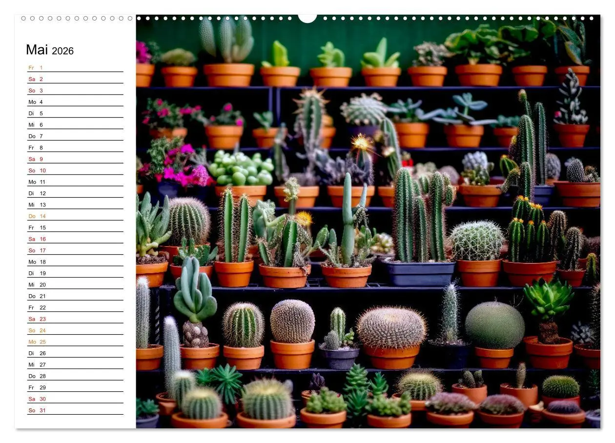 Bild: 9783457487372 | Kaktuszauberland (Wandkalender 2026 DIN A2 quer), CALVENDO...