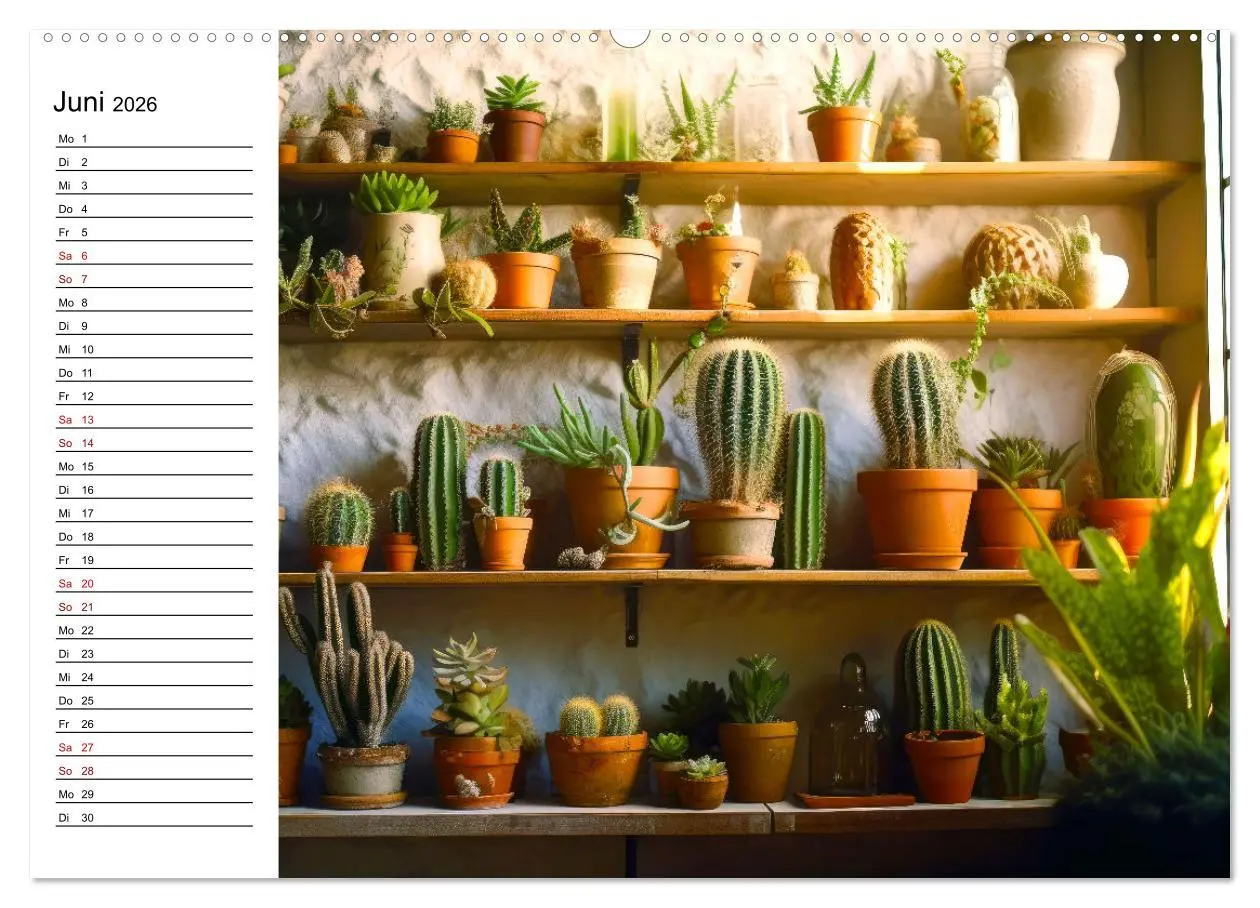 Bild: 9783457487372 | Kaktuszauberland (Wandkalender 2026 DIN A2 quer), CALVENDO...