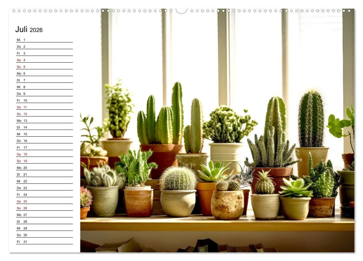Bild: 9783457487372 | Kaktuszauberland (Wandkalender 2026 DIN A2 quer), CALVENDO...
