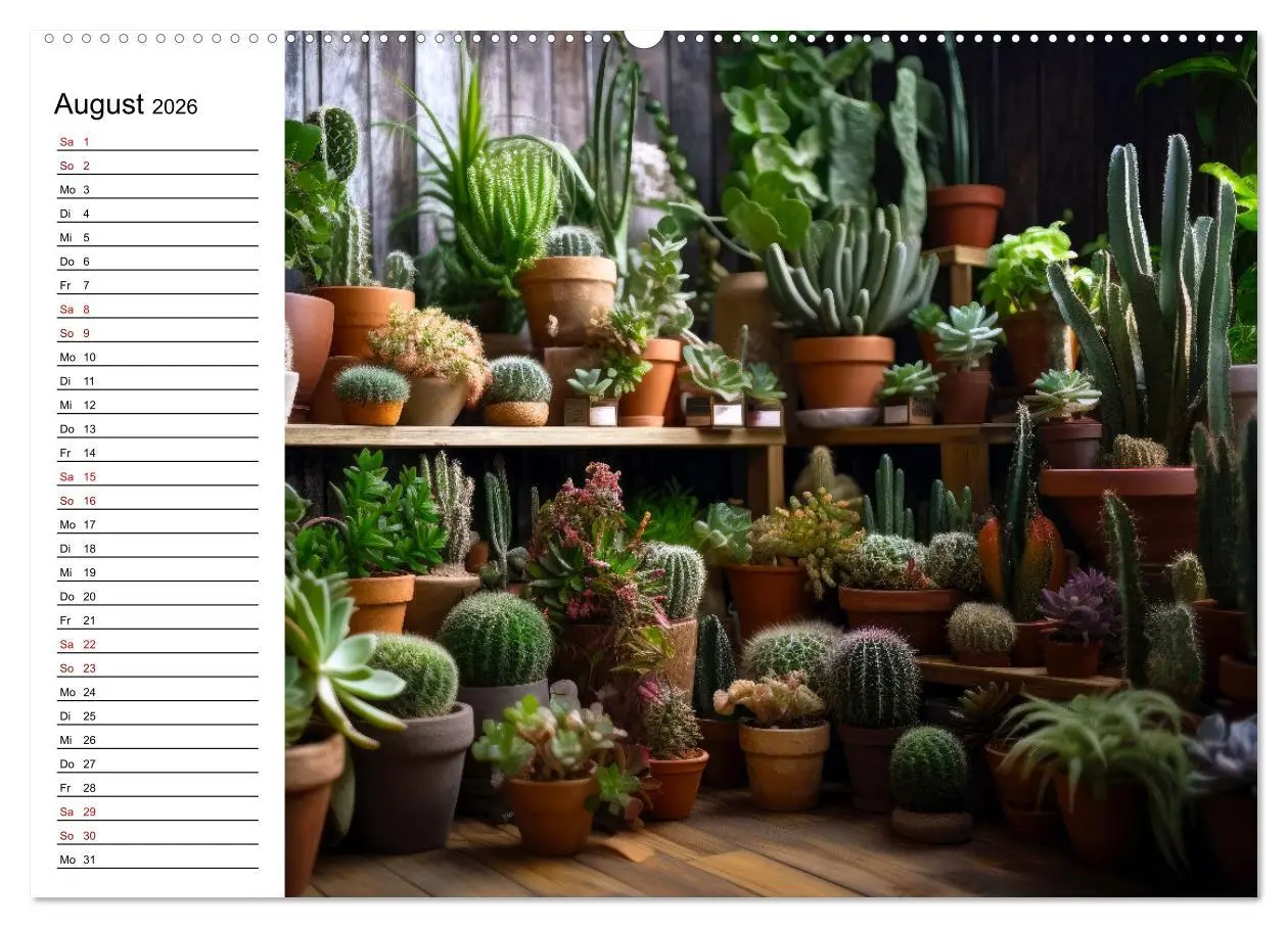 Bild: 9783457487372 | Kaktuszauberland (Wandkalender 2026 DIN A2 quer), CALVENDO...