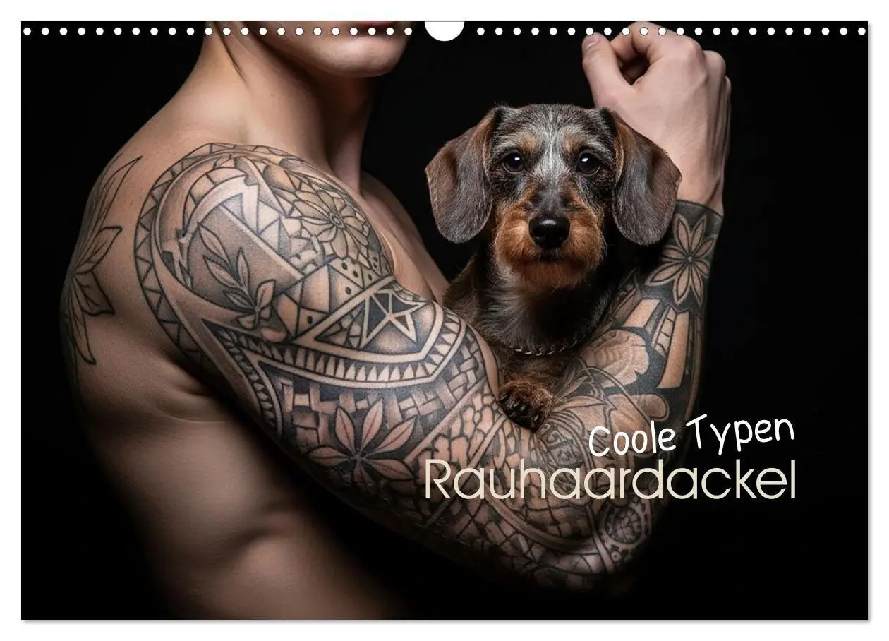 Cover: 9783516717372 | Coole Typen - Rauhaardackel (Wandkalender 2026 DIN A3 quer),...