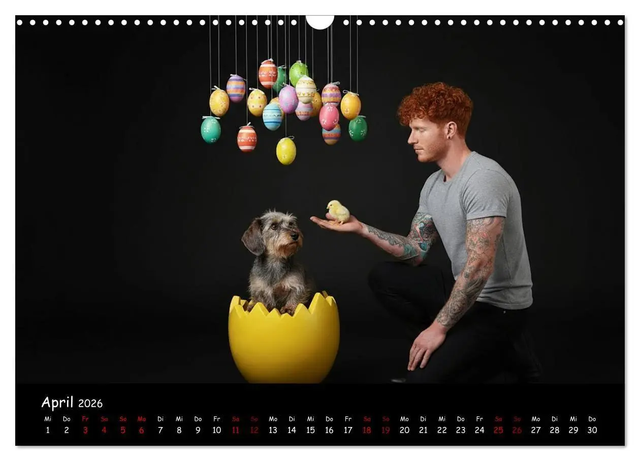 Bild: 9783516717372 | Coole Typen - Rauhaardackel (Wandkalender 2026 DIN A3 quer),...