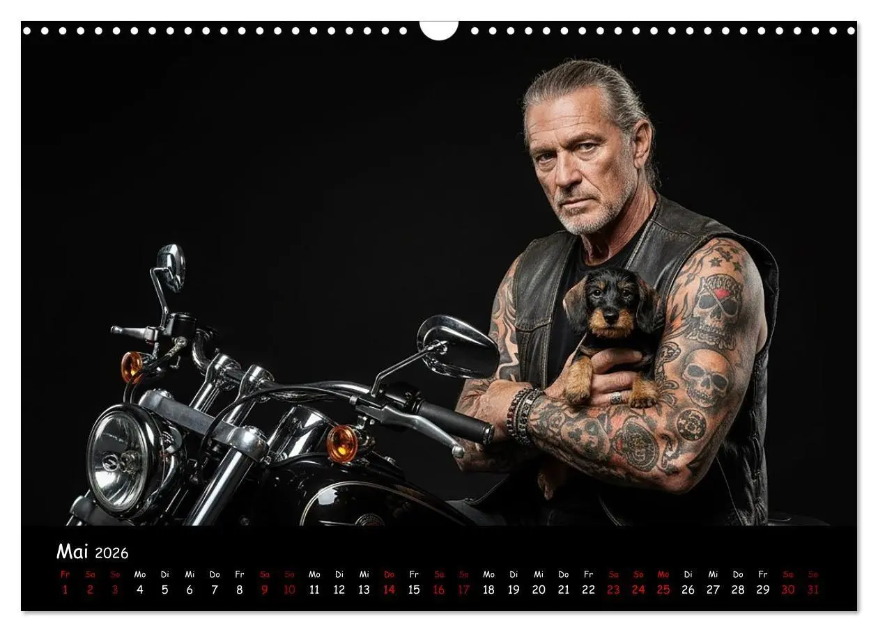 Bild: 9783516717372 | Coole Typen - Rauhaardackel (Wandkalender 2026 DIN A3 quer),...
