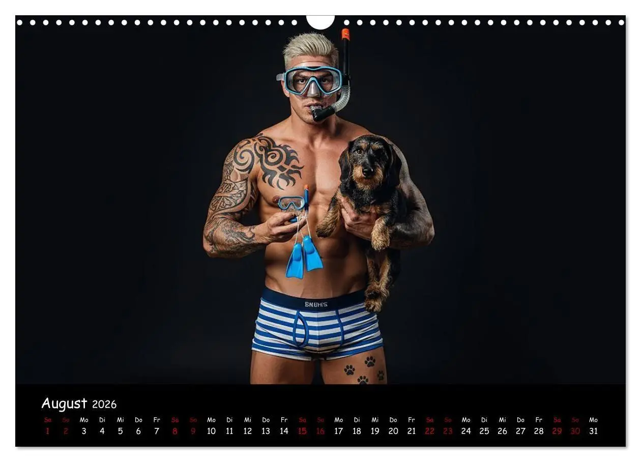 Bild: 9783516717372 | Coole Typen - Rauhaardackel (Wandkalender 2026 DIN A3 quer),...