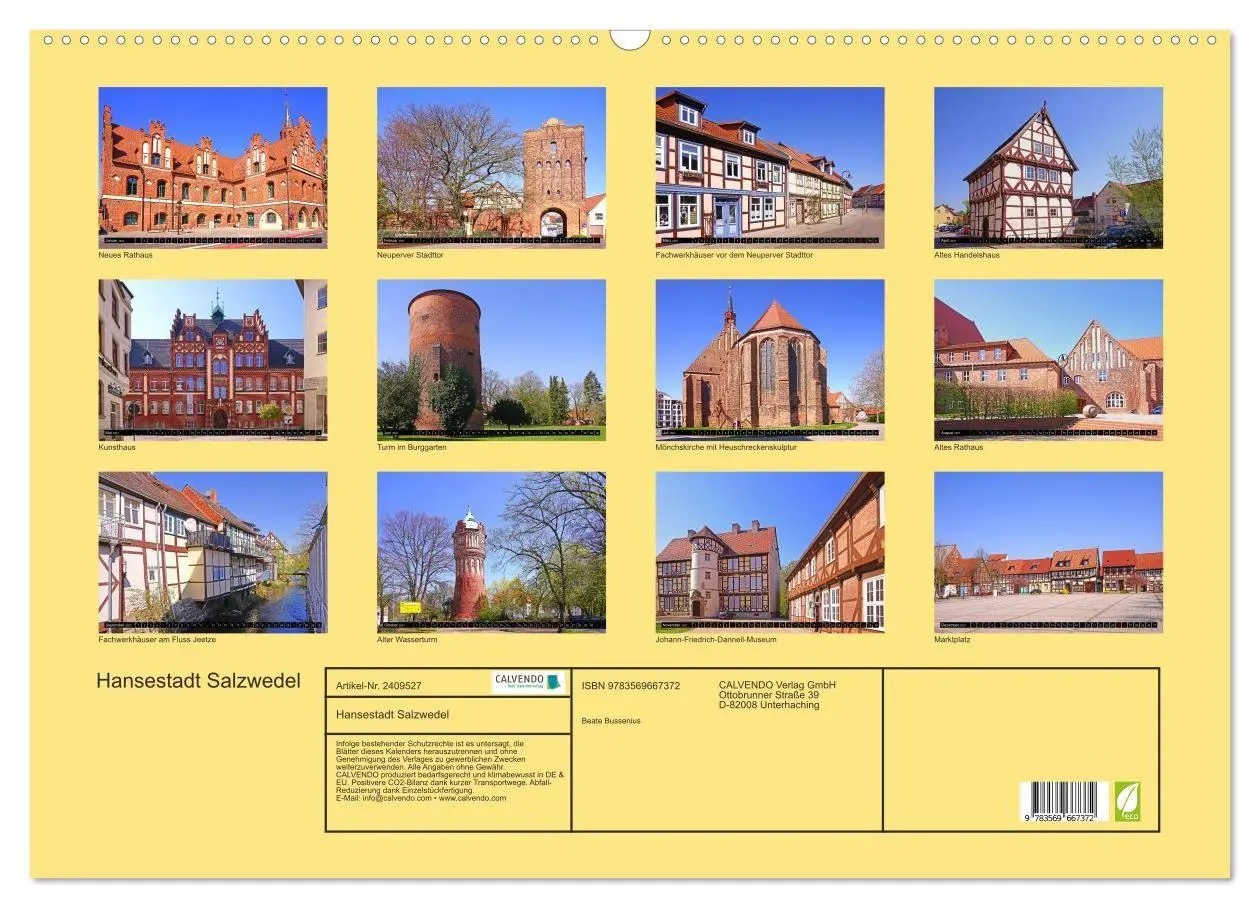 Bild: 9783569667372 | Hansestadt Salzwedel (Wandkalender 2027 DIN A2 quer), CALVENDO...