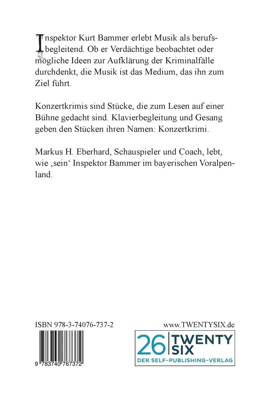 Rückseite: 9783740767372 | Mord mit Klavierbegleitung | Kommissar Kurt Bammer ermittelt | Buch