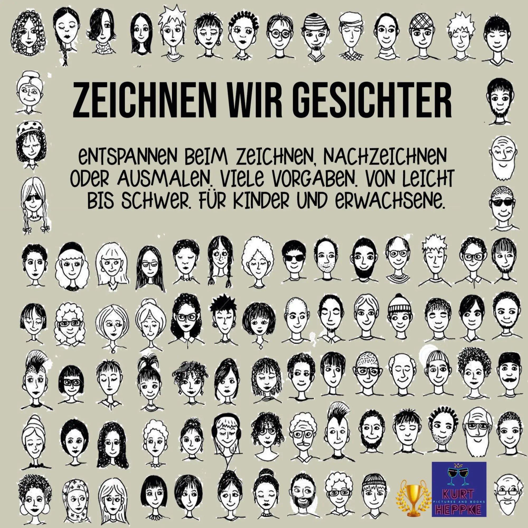 Cover: 9783754317372 | Zeichnen wir Gesichter | Kurt Heppke | Taschenbuch | Paperback | 48 S.