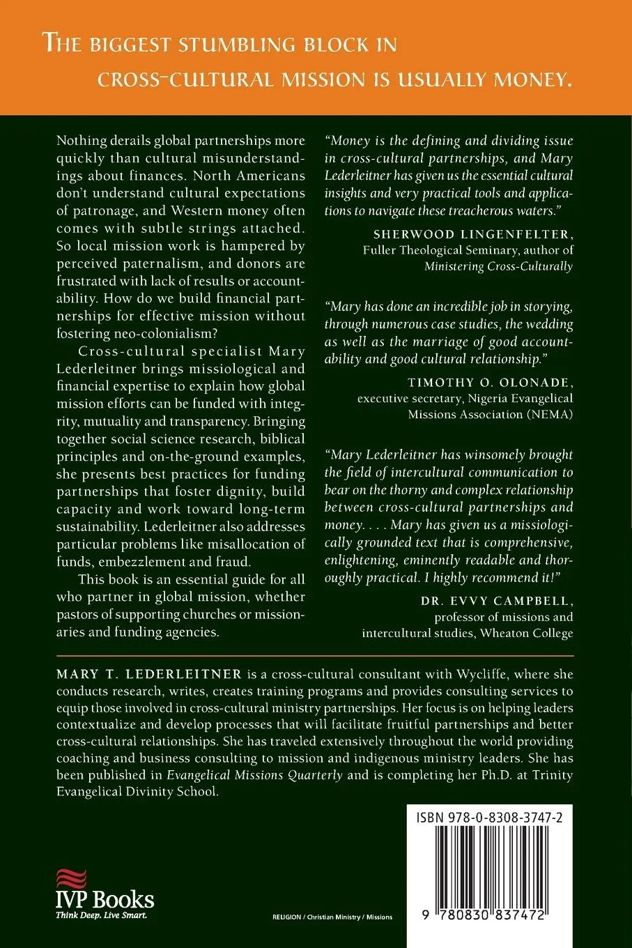 Rückseite: 9780830837472 | Cross-Cultural Partnerships | Mary T. Lederleitner | Taschenbuch | IVP