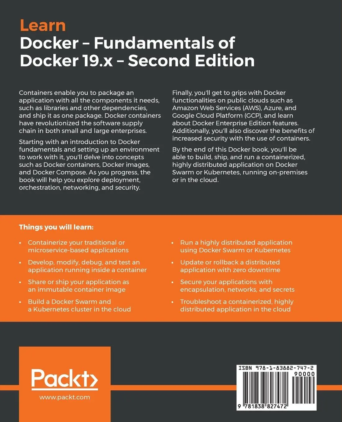 Rückseite: 9781838827472 | Learn Docker - Fundamentals of Docker 19.x | Schenker (u. a.) | Buch