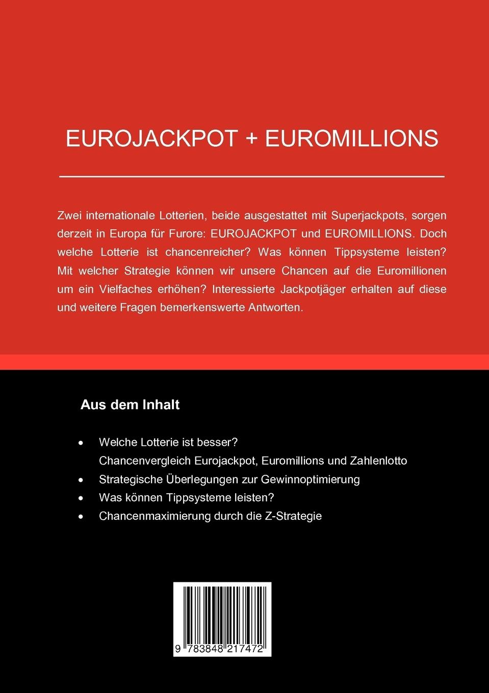 Rückseite: 9783848217472 | EuroJackpot / EuroMillions | Wolfgang Teschner | Taschenbuch | 112 S.