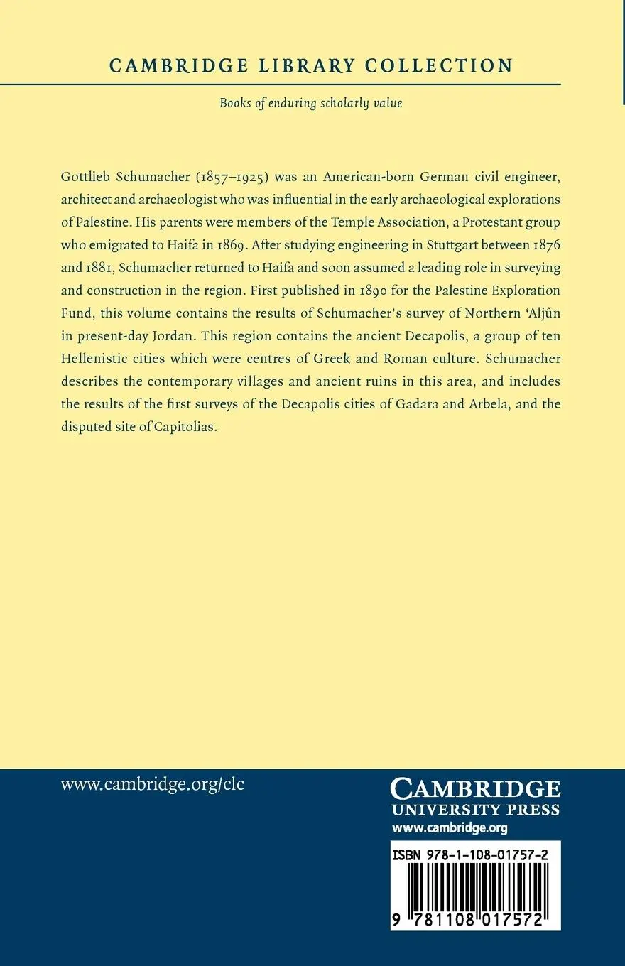 Rückseite: 9781108017572 | Northern Ajl N, 'Within the Decapolis' | Schumacher Gottlieb (u. a.)