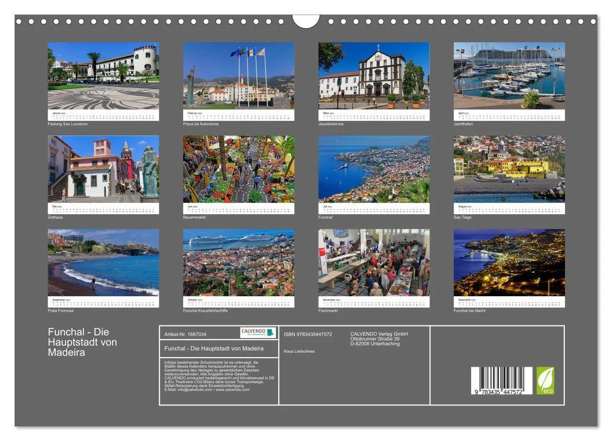 Bild: 9783435447572 | Funchal - Die Hauptstadt von Madeira (Wandkalender 2025 DIN A3...