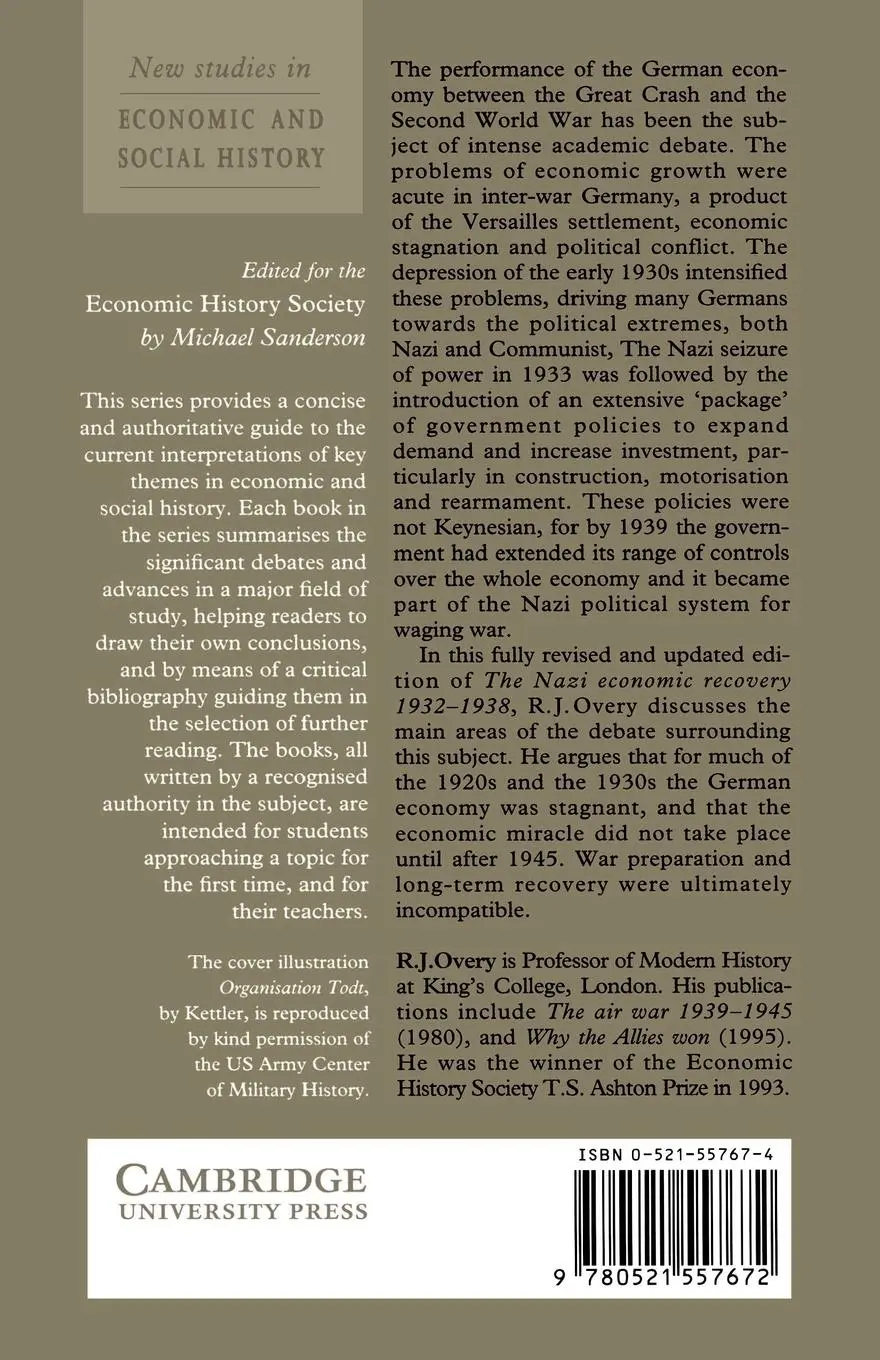 Rückseite: 9780521557672 | The Nazi Economic Recovery 1932 1938 | Richard J. Overy (u. a.) | Buch