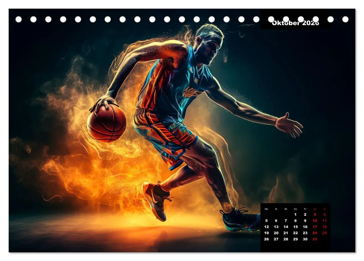 Bild: 9783457527672 | Faszination Basketball (Tischkalender 2026 DIN A5 quer), CALVENDO...